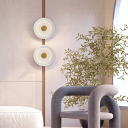 Eclipse Integrated Led Wall Lamp Brushed Brass-Clear Glass LED 3000K Dimmable - thumbnail 2