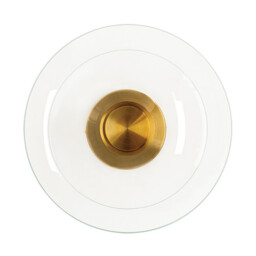 Eclipse Integrated Led Wall Lamp Brushed Brass-Clear Glass LED 3000K Dimmable - thumbnail 1