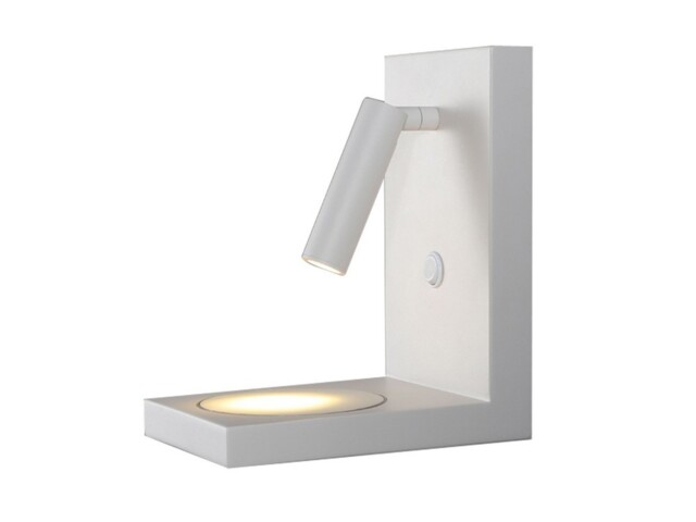 Zanzibar Reader Wall Lamp Switched With Mobile Phone Induction Charger, 3W LED, 3000K, 210lm, Sand White - image 1