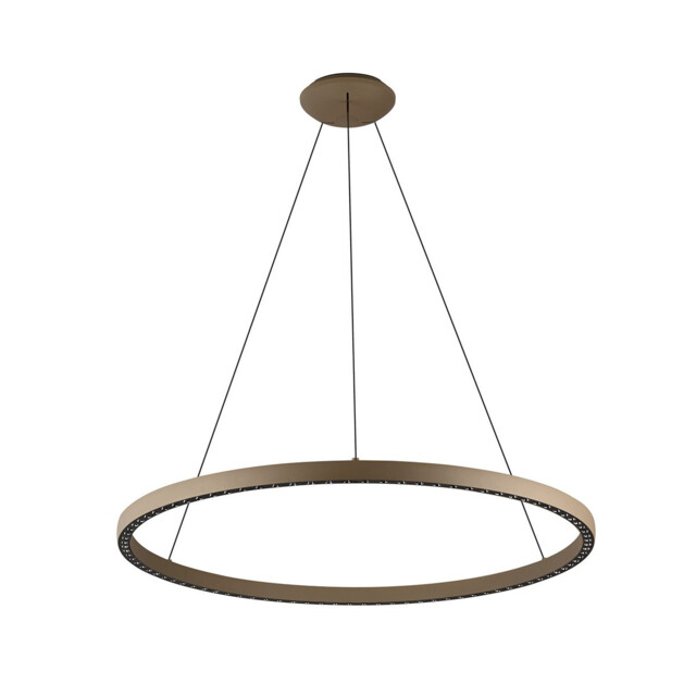 Riumar Ring Pendant 92cm 60W+20W LED, 3 Way Relay, 3000K, 5800lm, Sand Brown, 3yrs Warranty - image 1