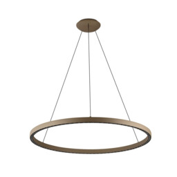 Riumar Ring Pendant 92cm 60W+20W LED, 3 Way Relay, 3000K, 5800lm, Sand Brown, 3yrs Warranty - thumbnail 1