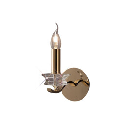 Nydia Wall Lamp E14 French Gold/Crystal