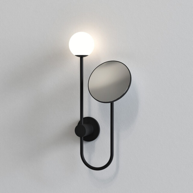 Orb Bathroom Mirrors Matt Black IP44, G9 - image 1