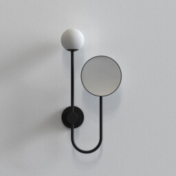 Orb Bathroom Mirrors Matt Black IP44, G9 - thumbnail 5