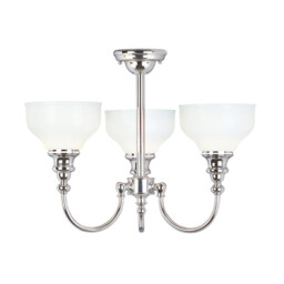 Cheadle 3 Light Bathroom Chandelier Pendant Light Polished Chrome IP44, G9