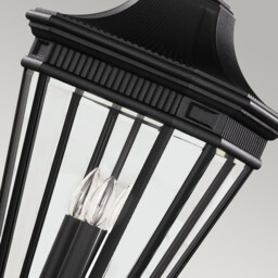 Cotswold Lane 3 Light Large Outdoor Ceiling Chain Lantern Black, E14 - thumbnail 5