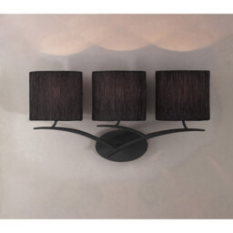 Eve Wall Lamp Switched 3 Light E27, Anthracite With Black Oval Shades - thumbnail 2