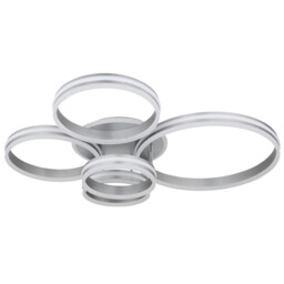 Rubio Integrated LED Semi Flush Ceiling Light Grey 5x LED Dimmable 2700-6000K Remote Control - thumbnail 2
