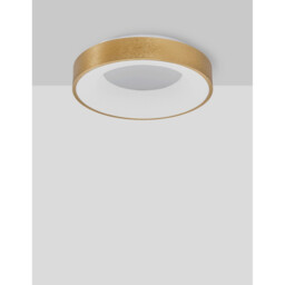 Rando Thin 38cm Integrated LED Semi Flush Light Brushed Gold Aluminium LED 30W 1950Lm 3000K - thumbnail 3