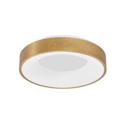 Rando Thin 38cm Integrated LED Semi Flush Light Brushed Gold Aluminium LED 30W 1950Lm 3000K - thumbnail 1