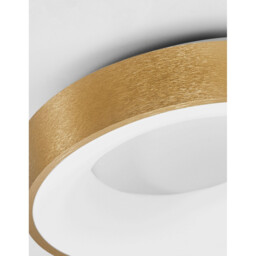 Rando Thin 38cm Integrated LED Semi Flush Light Brushed Gold Aluminium LED 30W 1950Lm 3000K - thumbnail 5