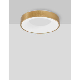 Rando Thin 38cm Integrated LED Semi Flush Light Brushed Gold Aluminium LED 30W 1950Lm 3000K - thumbnail 2