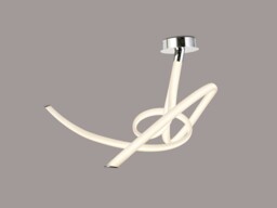 Armonia Semi Flush Ceiling Medium Ribbons, 60W LED, 3000K, 4500lm, Polished Chrome, Frosted Acrylic - thumbnail 3