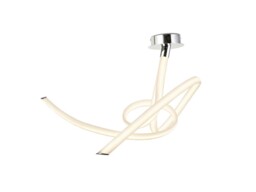 Armonia Semi Flush Ceiling Medium Ribbons, 60W LED, 3000K, 4500lm, Polished Chrome, Frosted Acrylic