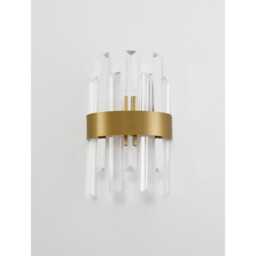 Crown Wall Lamp Satin Gold Metal Clear Crystal (7 pcs) LED G9 - thumbnail 3