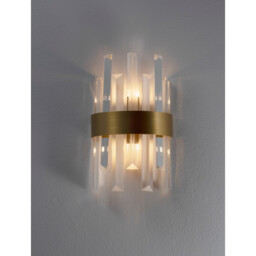 Crown Wall Lamp Satin Gold Metal Clear Crystal (7 pcs) LED G9 - thumbnail 5