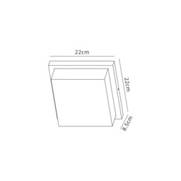 Providence Flush Wall Lamp, 2 x E27, IP65, Anthracite, Clear PC - thumbnail 2