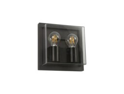 Providence Flush Wall Lamp, 2 x E27, IP65, Anthracite, Clear PC - thumbnail 3