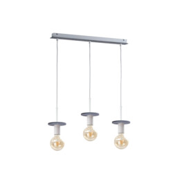 Saturn Bar Pendant Ceiling Light Grey, 60cm, 3x E27