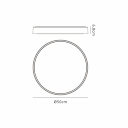 Cumbuco II Ceiling 50cm, 40W LED, 2700/3300/4000K, On Board CCT, 2800lm, White, 3yrs Warranty - thumbnail 3