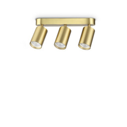 Dynamite Ceiling Spotlight Bar Brass 3x GU10