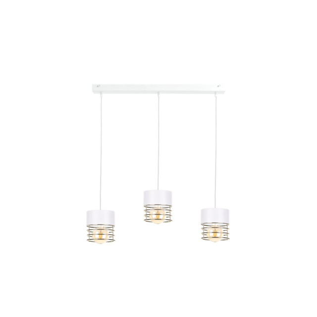 Royal Bar Pendant Ceiling Light White, Gold, 60cm, 3x E27