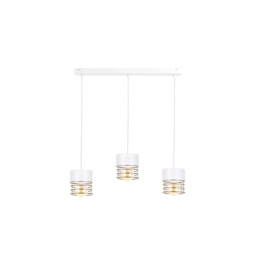 Royal Bar Pendant Ceiling Light White, Gold, 60cm, 3x E27