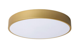 Unar Modern Flush Ceiling Light - Ø 39.5cm- LED Dim. - 1x24W 2700K - 3 StepDim - Matt Gold, Brass - thumbnail 2