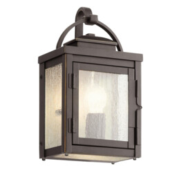 Kichler Carlson Outdoor Wall Lantern Rubbed Bronze, IP44 - thumbnail 1