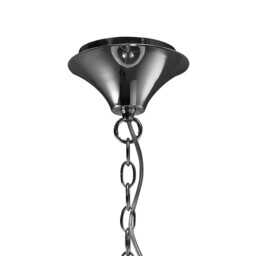 Tiffany Pendant 3+3 Light E14+G9, Polished Chrome With Soft Bronze Shade & Clear Crystal - thumbnail 3