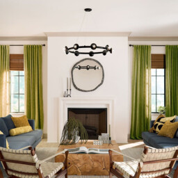 Kichler Palta Cylindrical Pendant Ceiling Light Contemporary Satin Black 9x E14 - thumbnail 5