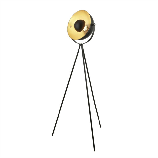 Blink 1 Light Floor Lamp Matt Black, Gold, E27 - image 1