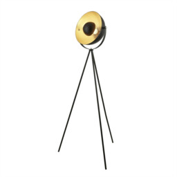 Blink 1 Light Floor Lamp Matt Black, Gold, E27 - thumbnail 1