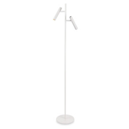 Aspen Floor Lamp White 2x6w LED 708lm 2700K Push Button Dimmer