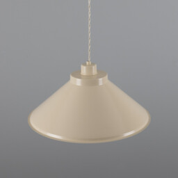 Rio Coloured Dome Pendant Light, Antique Brass, Vanilla Cream - thumbnail 3