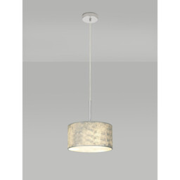 Baymont Polished Chrome E27 Single Pendant With 30cm x 17cm Silver Leaf Shade - thumbnail 2