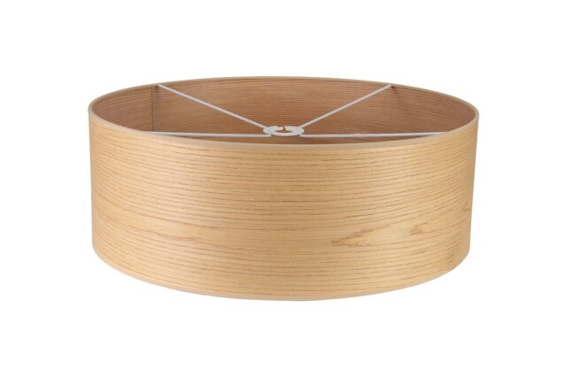 Jerusalem Round, 600 x 210mm Wood Effect Shade, Light Oak, White Laminate - image 1