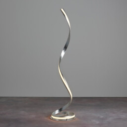 Aria Integrated Led Floor Lamp Silver Leaf, White Acrylic - thumbnail 2