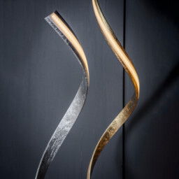 Aria Integrated Led Floor Lamp Silver Leaf, White Acrylic - thumbnail 5