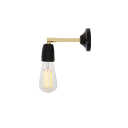 Cabra Wall Light, Black & Brass - thumbnail 2