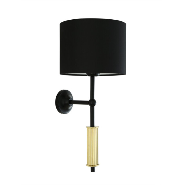 Gorey Wall Light, Polished Brass, Matt Black - image 1