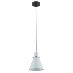 Beverly Dome Pendant Ceiling Light Blue Matt, Chrome Elements - thumbnail 2