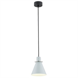 Beverly Dome Pendant Ceiling Light Blue Matt, Chrome Elements - thumbnail 1