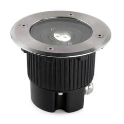 Gea Outdoor LED Recessed Ground Uplight Stainless Steel Polished 12.5cm 549lm 4000K IP67 - thumbnail 1