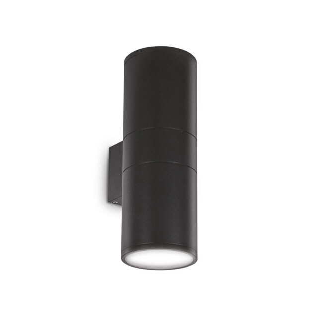 Gun 2 Light Outdoor Large Up Down Wall Light White, Black IP54, E27