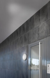 Basic Aluminium 1 Light Outdoor Aluminium Ceiling Light Grey IP65, E27 - thumbnail 2