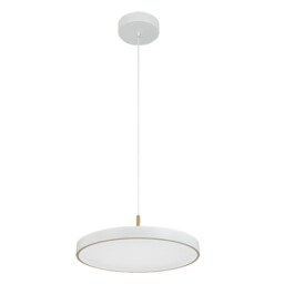 Nivara Pendant Ceiling Light White Matt-Brushed Brass LED 3000K Dimmable - thumbnail 1
