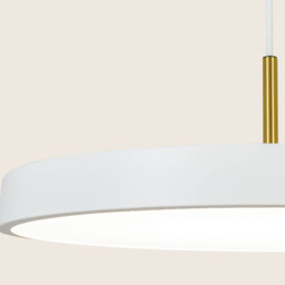Nivara Pendant Ceiling Light White Matt-Brushed Brass LED 3000K Dimmable - thumbnail 2