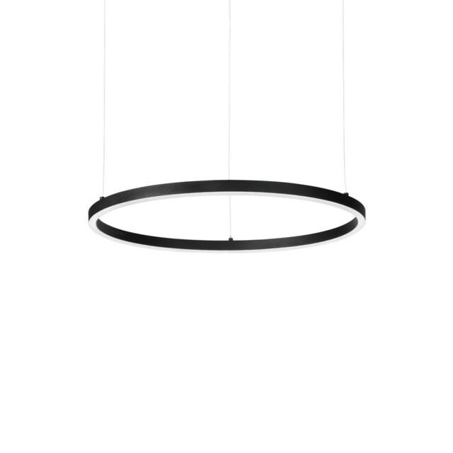 ORACLE Slim 50cm Non-Dim 4000K Round Integrated LED Pendant Ceiling Light Black