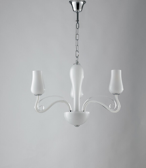 ANGEL 3 Light Multi Arm Pendant Ceiling Light White 3xE14 64x45cm - image 1